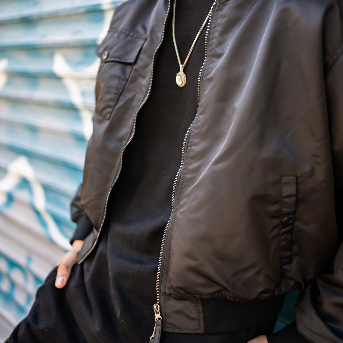 Nylon Bomber Jacket